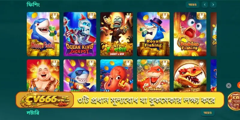 ৩টি প্রধান মূল্যবোধ যা বুকমেকার লক্ষ্য করে