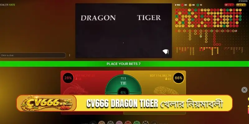 CV666 Dragon Tiger খেলার নিয়মাবলী